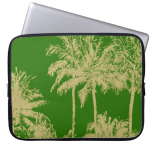 Makena Beach Hawaiian Sketchy Palms Wetsuit Laptop Sleeve