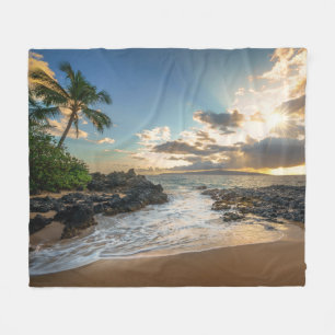 Makena Beach Makena Cove Fleece Blanket
