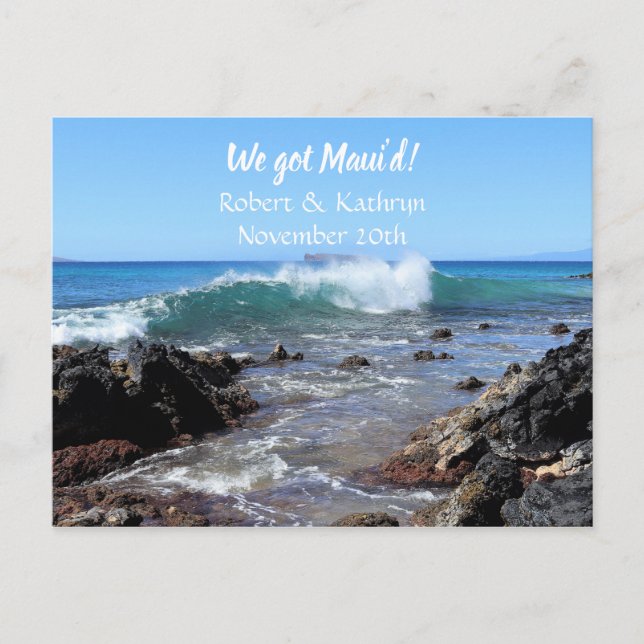 Makena Cove We got Maui'd Postcard (Front)