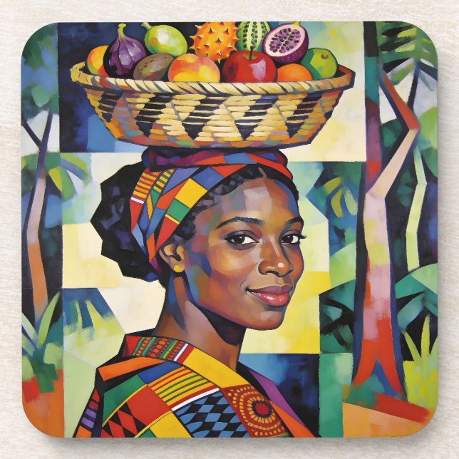“Makena” - Geometry of Beauty - Black History Coaster (Front)