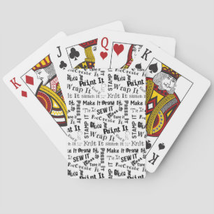 Maker Crafts Typography White Playing Cards