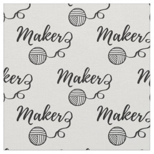 Maker • Yarn & Crafts Typography Fabric