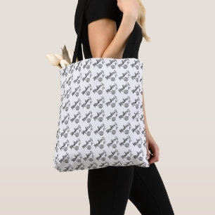 Maker • Yarn & Crafts Typography Pattern Tote Bag