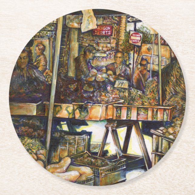 Makes Creativity Glimmer All the Brighter Round Paper Coaster (Front)