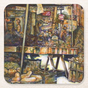 Makes Creativity Glimmer All the Brighter Square Paper Coaster