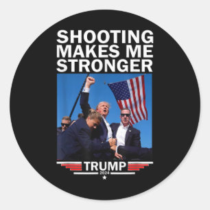 Makes Me Stronger Donald Trump 2024 Classic Round Sticker