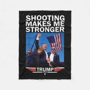 Makes Me Stronger Donald Trump 2024 Fleece Blanket