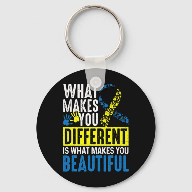 Makes You Different Is What Makes You Beautiful  Key Ring (Front)