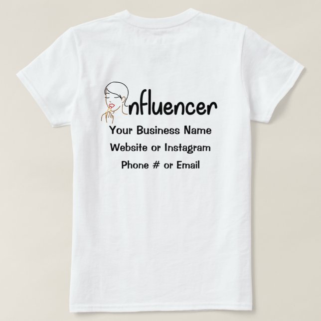 Makeup and Beauty Influencer T-Shirt (Design Back)