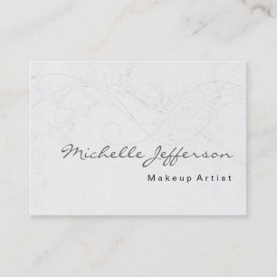 Makeup Art Trendy Damask Pattern Business Card