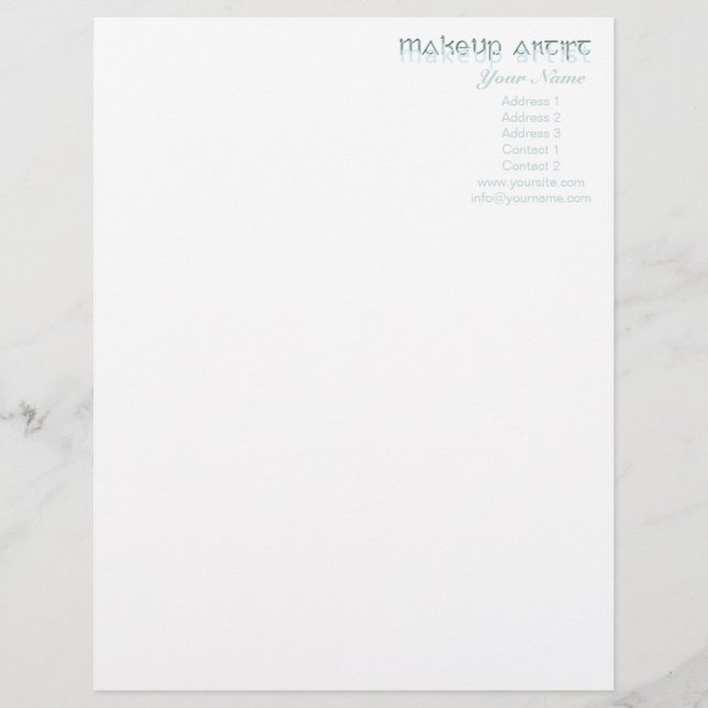 MakeUp Artist 1 - Letterhead (Front)