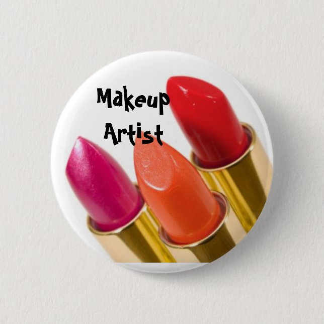 Makeup Artist 6 Cm Round Badge (Front)