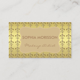 Makeup Artist Appointment Fleur-de-lis Monogram Card