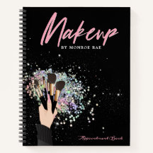 Makeup artist appointment log or business notebook