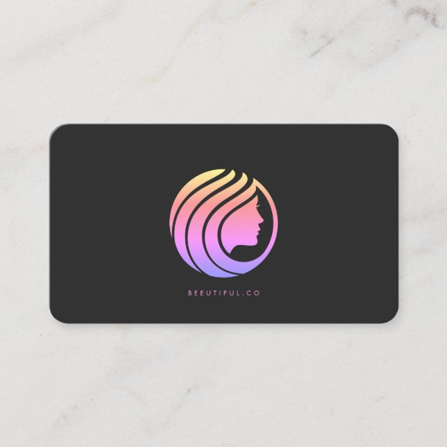 Makeup Artist Beauty Aesthetician Hair Stylist Business Card (Front)