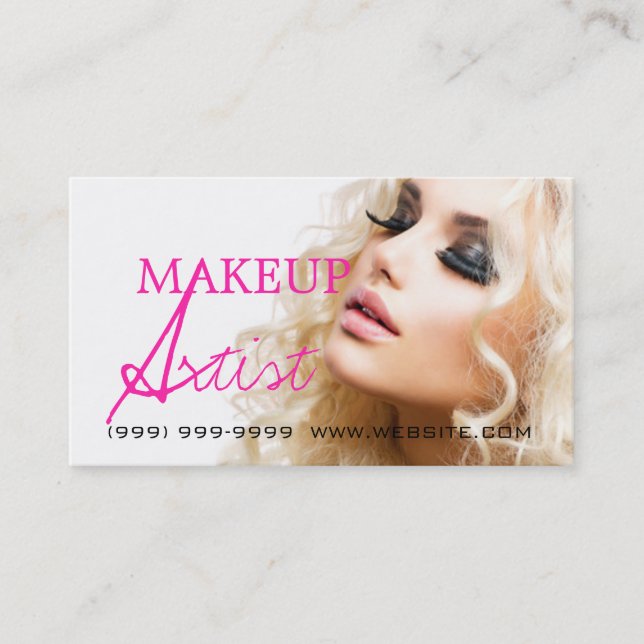 Makeup Artist Beauty Cosmetology Salon Business Card (Front)