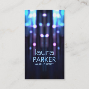 Makeup Artist Beauty Glitter Blue Business Card
