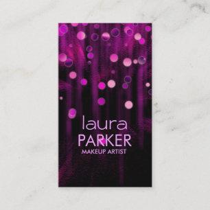 Makeup Artist Beauty Glitter Pink Business Card