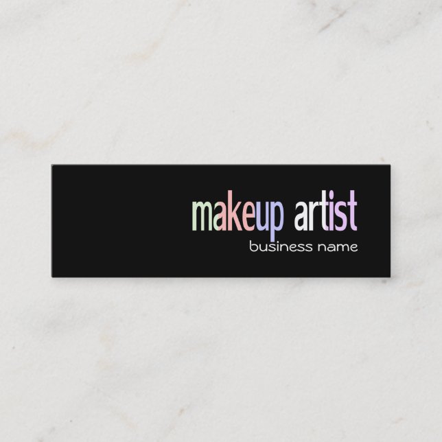 Makeup artist/beauty salon Business Card Template (Front)