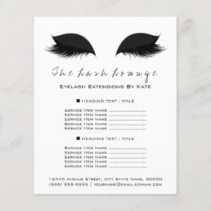 Makeup Artist Beauty Salon Flyer Black White