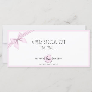 Makeup Artist Beauty Salon Gift Certificate Card