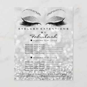 Makeup Artist Beauty Salon Glitter Flyer Silver1