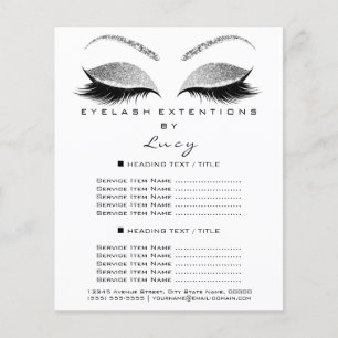 Makeup Artist Beauty Salon Glitter Price List Whit Flyer