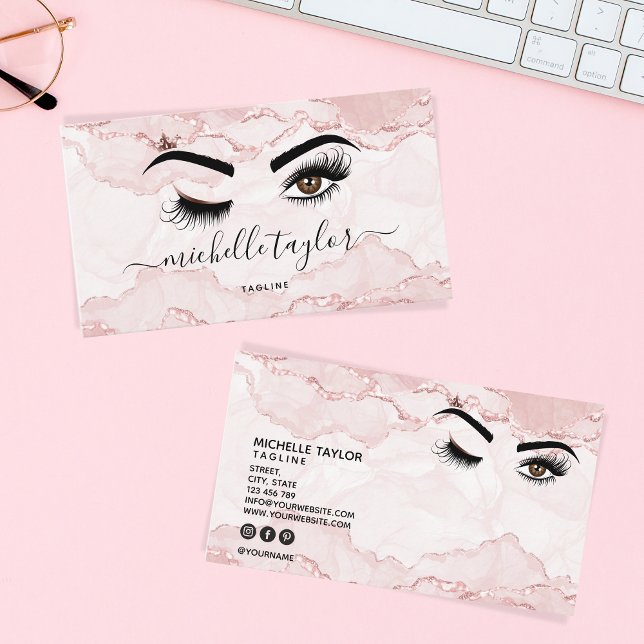 Makeup artist Beauty Salon Lash Extension wink eye Business Card (Creator Uploaded)