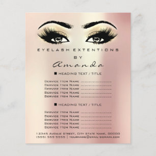 Makeup Artist Beauty Salon Lashes Flyer Champaigne