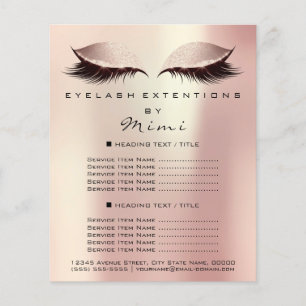 Makeup Artist Beauty Salon Lashes Flyer Rose Spark