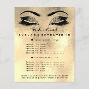 Makeup Artist Beauty Salon Price List Flyer Browns