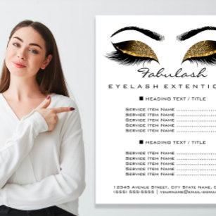 Makeup Artist Beauty Salon Price List Flyer White
