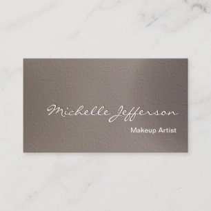 Makeup Artist Beige Background Business Card