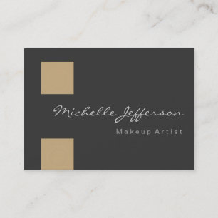 Makeup Artist Beige Grey Chubby Business Card