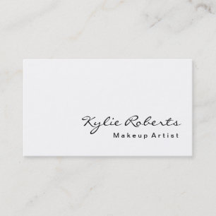 Makeup Artist Black & White Calligraphy Business Card