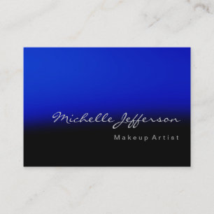 Makeup Artist Blue Black Unique Business Card