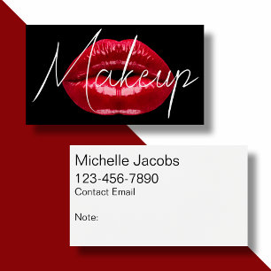 Makeup Artist Bold Modern Trendy Business Cards