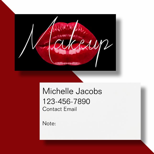 Makeup Artist Bold Modern Trendy Business Cards (Creator Uploaded)