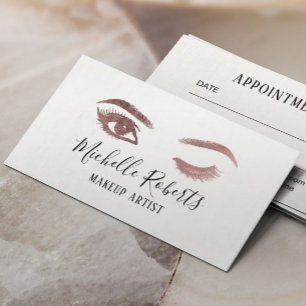 Makeup Artist Brow & Lash Minimalist Appointment Card