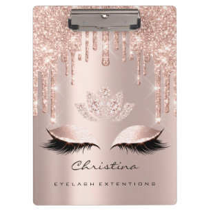 Makeup Artist Brown Wax Lashes Spark Diamond Lotus Clipboard
