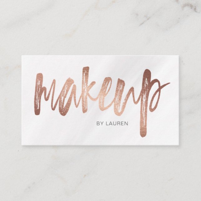Makeup Artist Brush Typography  | Business Card (Front)