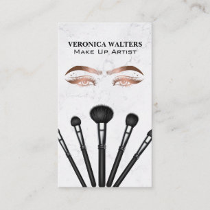 Makeup Artist Brushes Womens Beauty Eyes Business Card