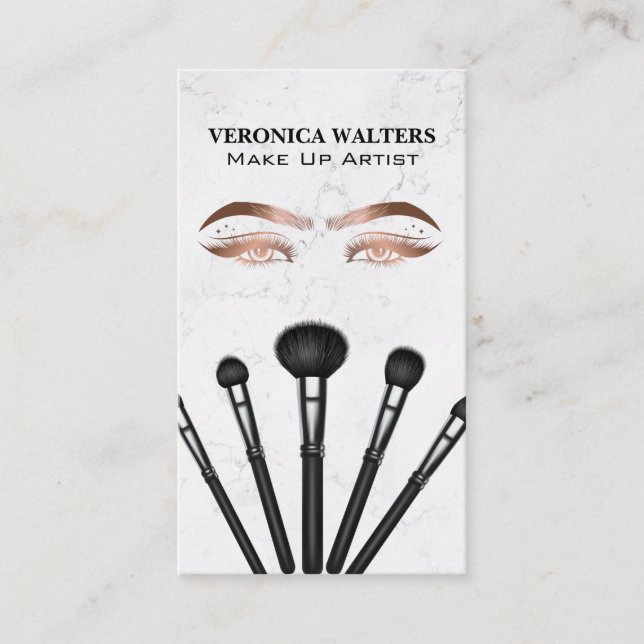 Makeup Artist Brushes | Womens Beauty | Eyes Business Card (Front)