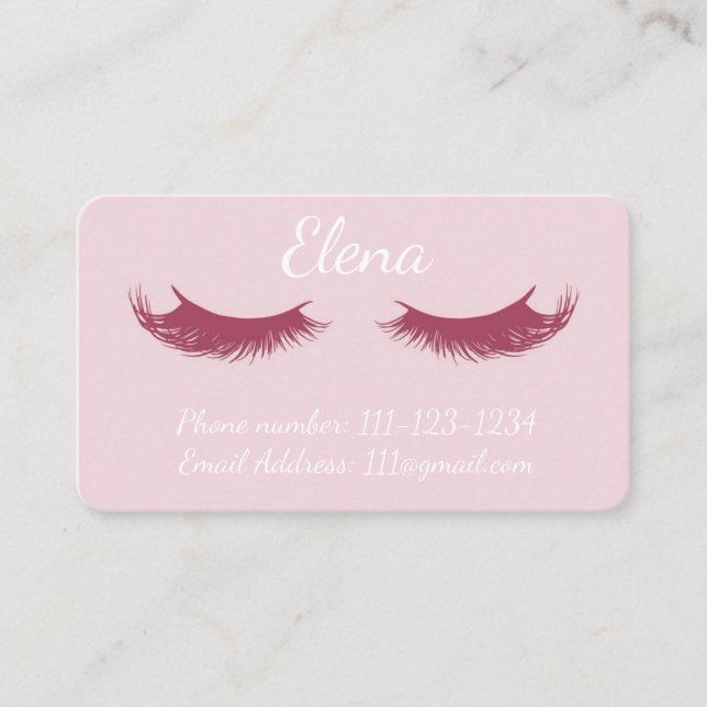 Makeup Artist business card (Front)