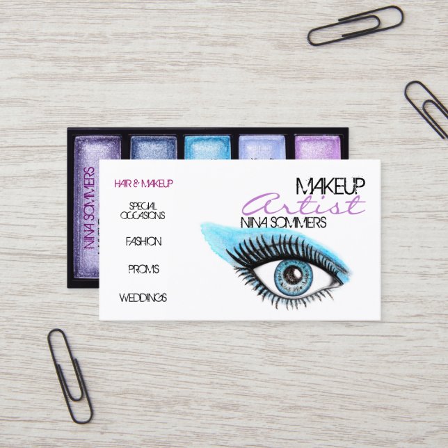Makeup Artist Business Card (Front/Back In Situ)