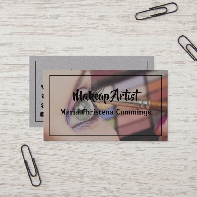 Makeup Artist Business Card (Front/Back In Situ)
