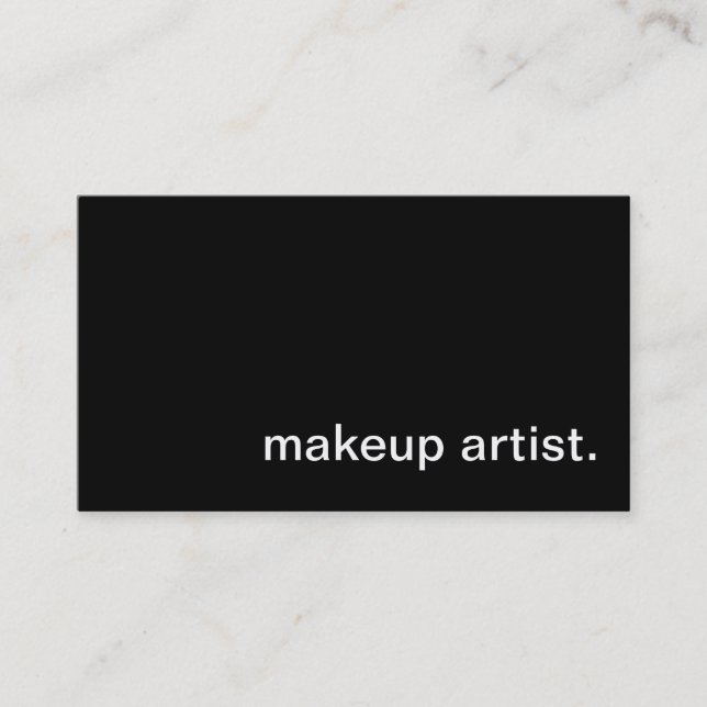 Makeup Artist Business Card (Front)