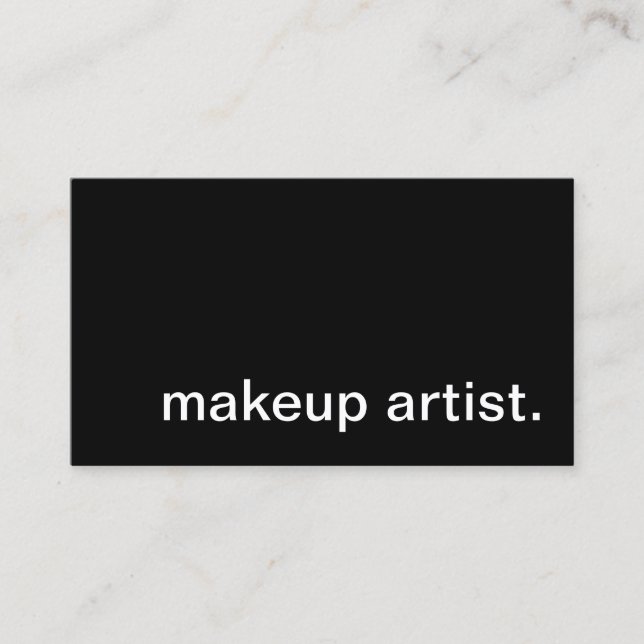 makeup artist. business card (Front)