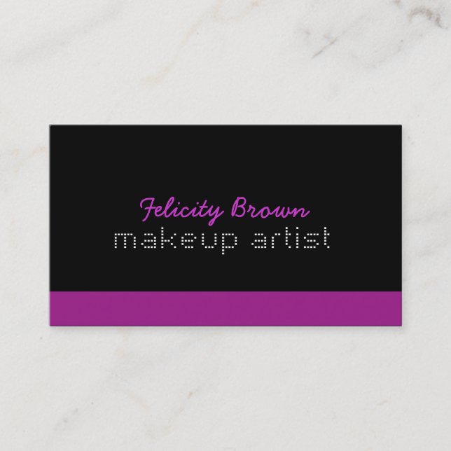Makeup artist Business Card (Front)