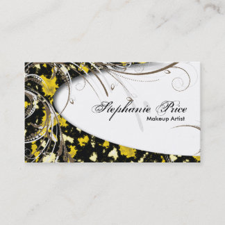 Makeup Artist Business Card Abstract Glitter